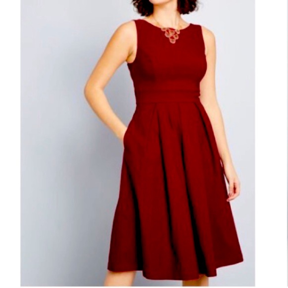 Modcloth Always Polished Fit and Flare Dress